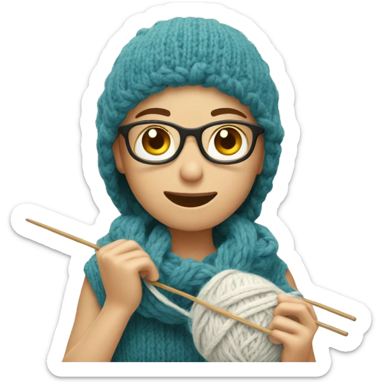 knitting  sticker