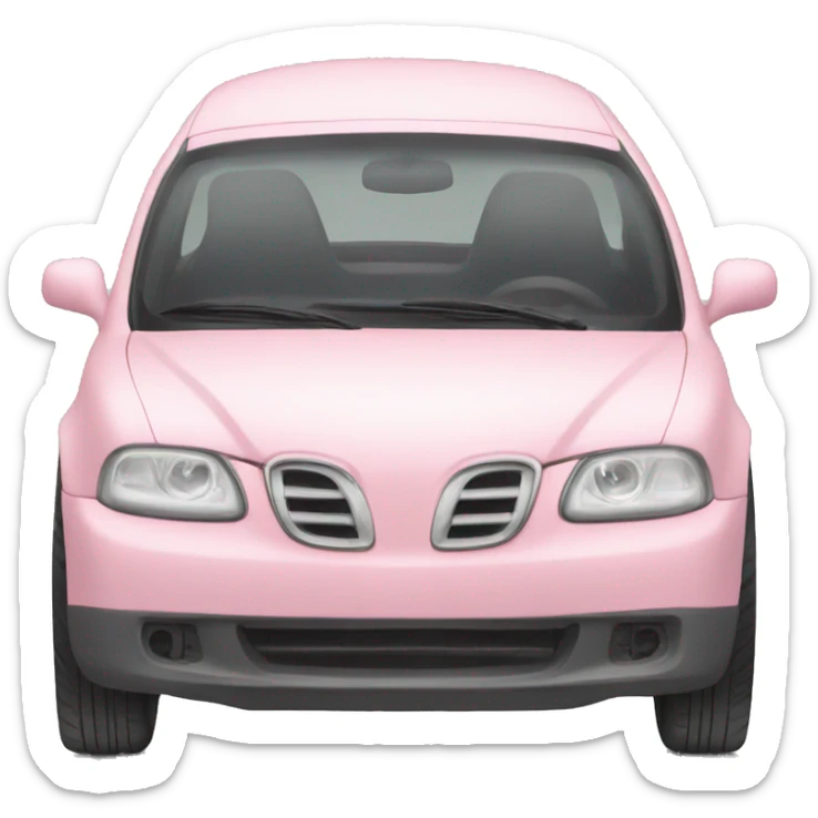 Pastel pink car sticker