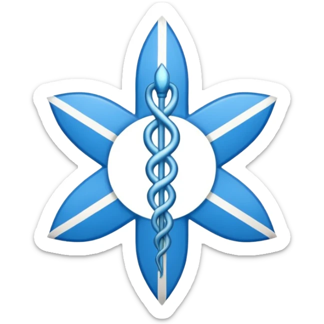 medical star of life (rod of Asclepius) symbol sticker
