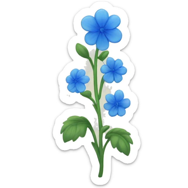 Blue flowers sticker