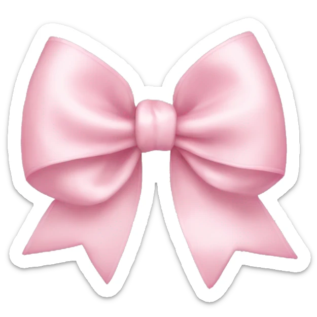 light pink bow sticker