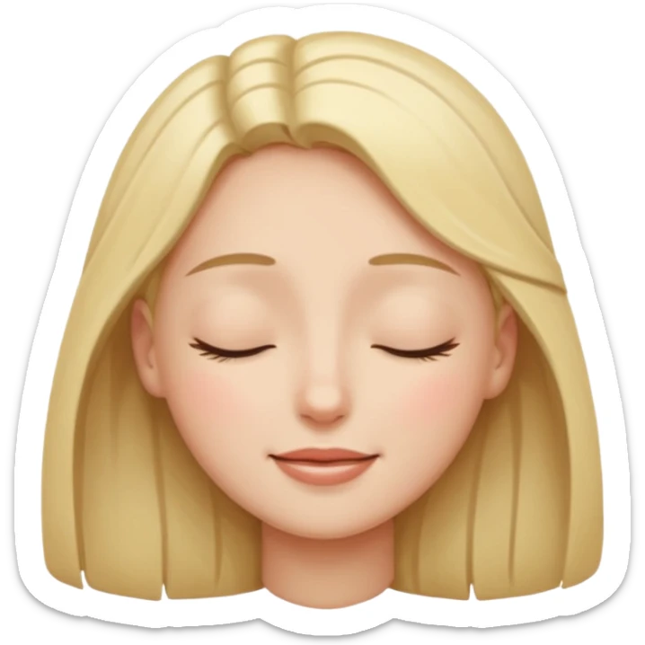 Augen geslossen. Total im moment. Glpcklich, leichtes lächeln. Verträumt. Leichtigkeit. Freiheit. sticker