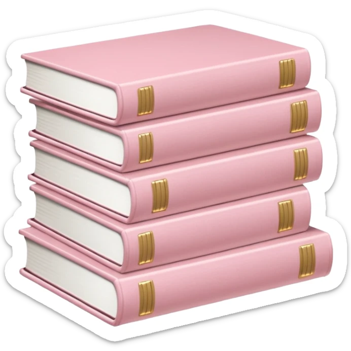 light pale Pink Books Scanner sticker