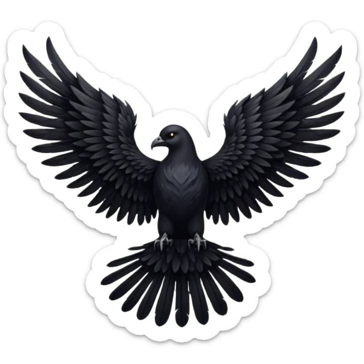 I would like to create unique wings I can use in my poem titles for the Archangels: Lucifer, Michael, Gabriel, Raphael, and Uriel. Please only include the WINGS. sticker