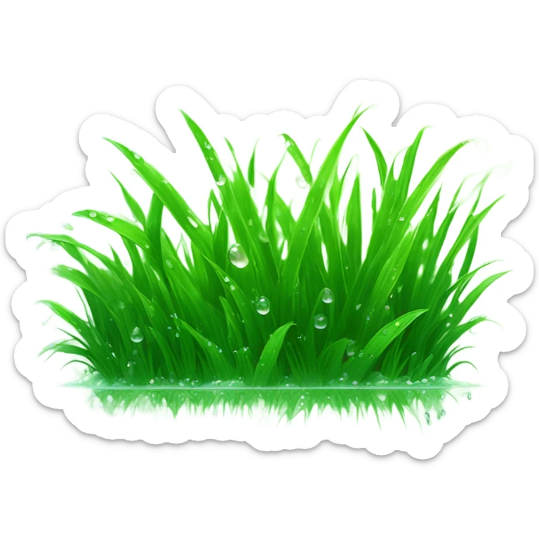 Cute grass sticker