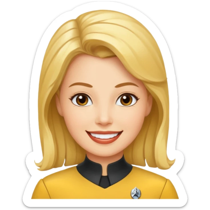 captain kirk as a woman sticker