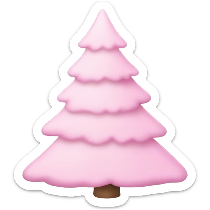 Light pink Christmas tree sticker