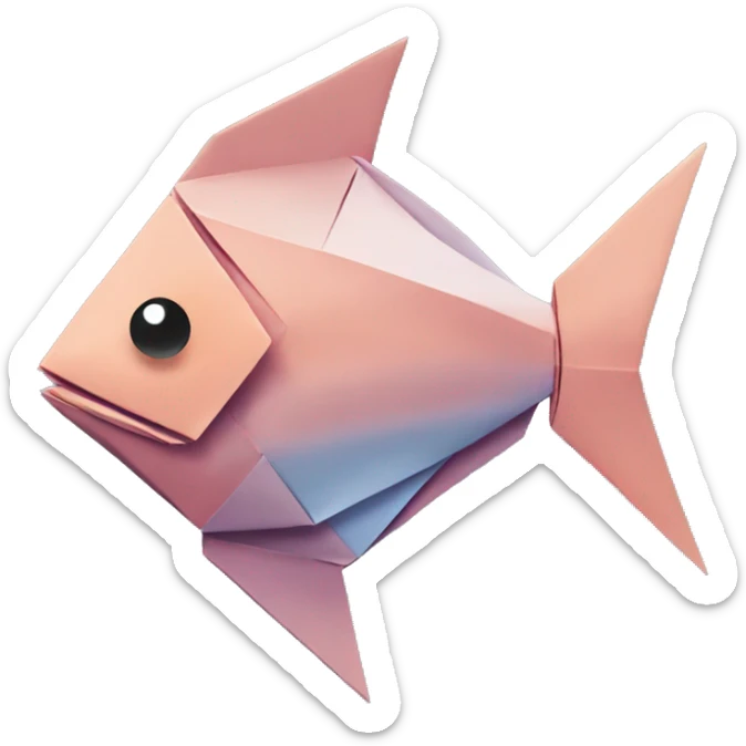 origami fish sticker