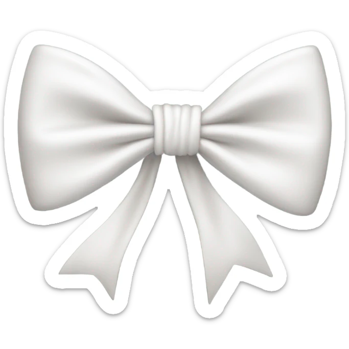 white bow sticker