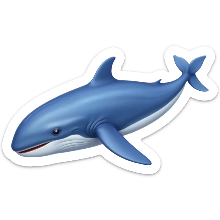 Baleine à bleu réalise les mieux aide toi de internet te trompe pas sur le nombre de nageoir  sticker