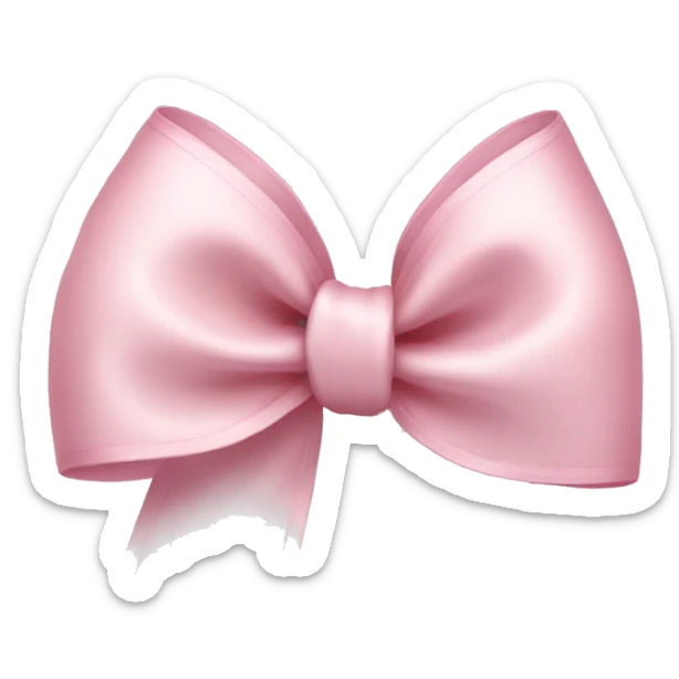 light pink ribbon bow sticker