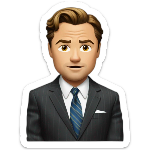Leonardo DiCaprio in 'The Wolf of Wall Street' during the 'Sell Me This Pen' scene. have pen sticker