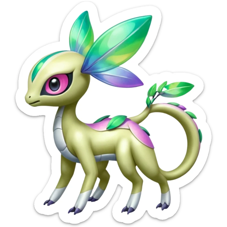 Colorful Shiny Exotic Meloetta-Palkia-Virizion-Venom-Stitch-Fakémon-creature-hybrid sticker