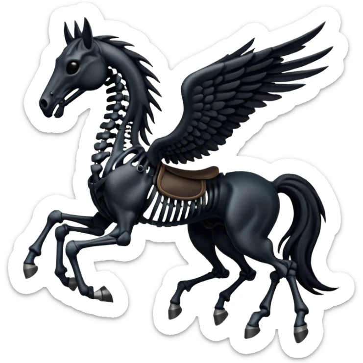thestral: Winged horses visible only to those who have witnessed death and understand its significance. sticker