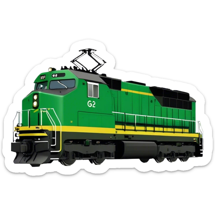 Locomotive (Freight) - GE ES44AC (Model Year: 2021) (Iconic colour: Green and black) sticker