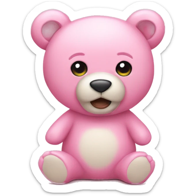Pink teddy bear  sticker