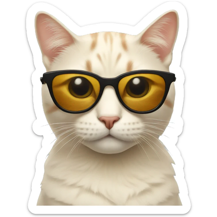 Cat with sunglasses sticker