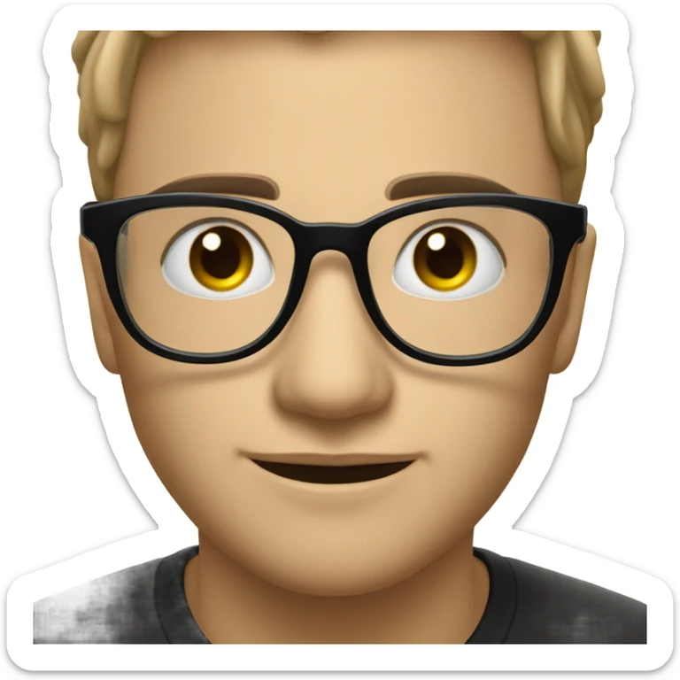 black glasses sticker
