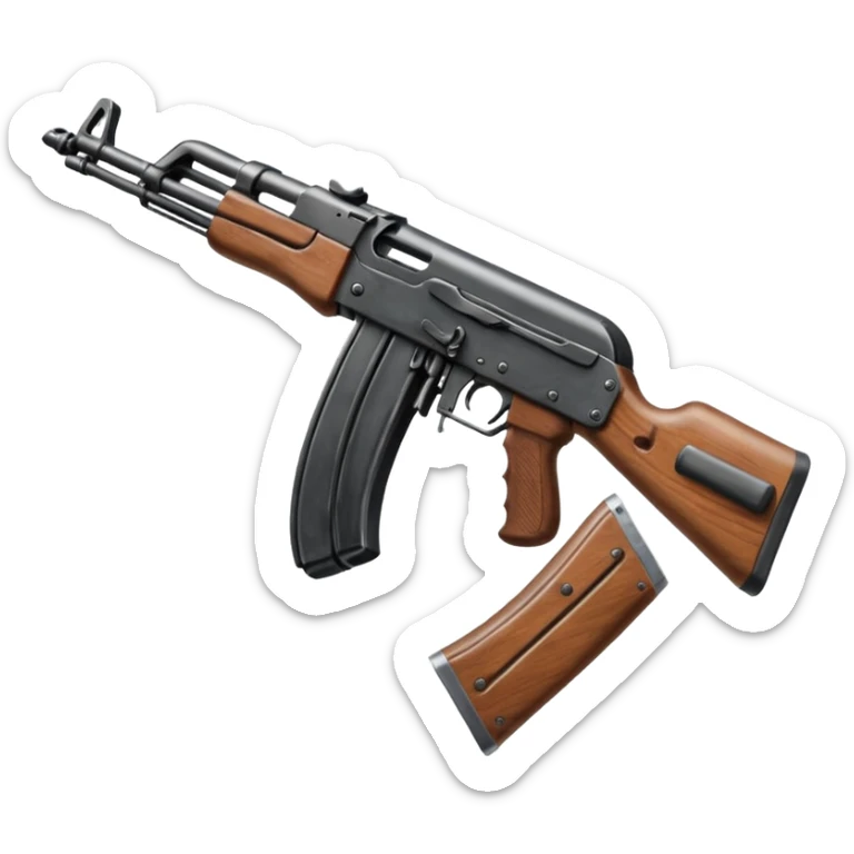 AK-47 Wooden handrail and wooden buttstock sticker
