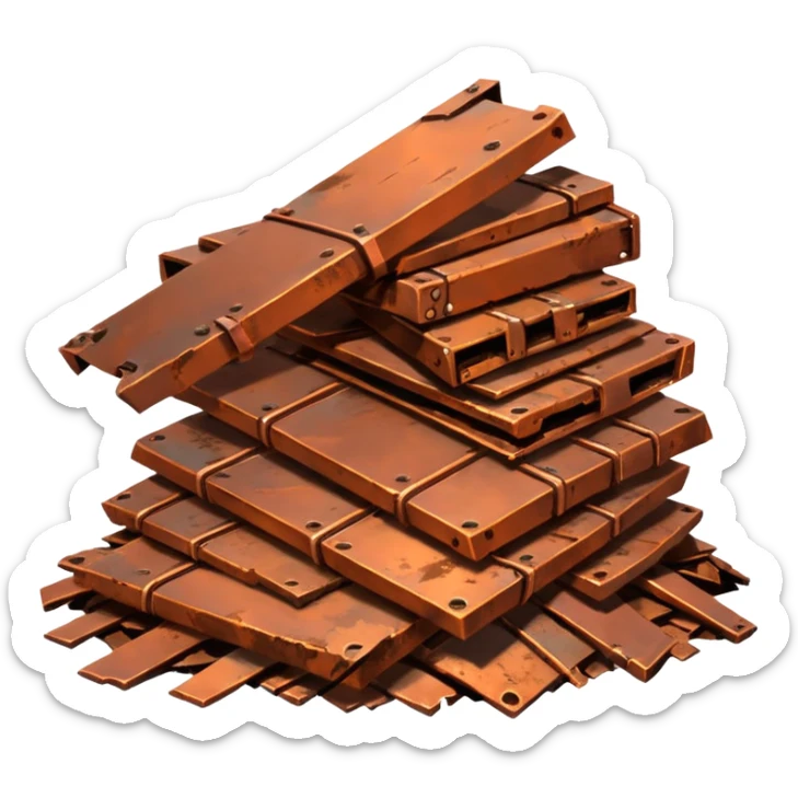 débrouillard ferraille cuivre  post apo survie loot gaming pas de personnage sticker