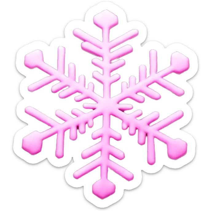 pink snowflake sticker