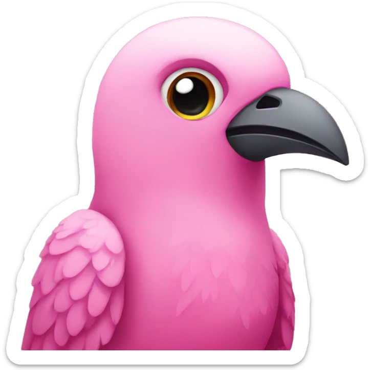 Pink bird sticker