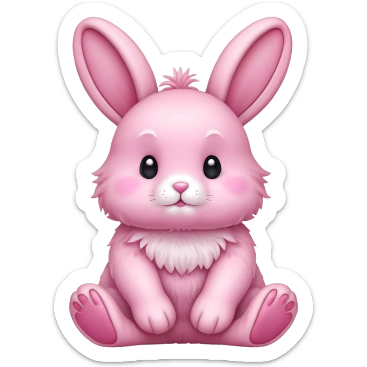 pink bunny sticker