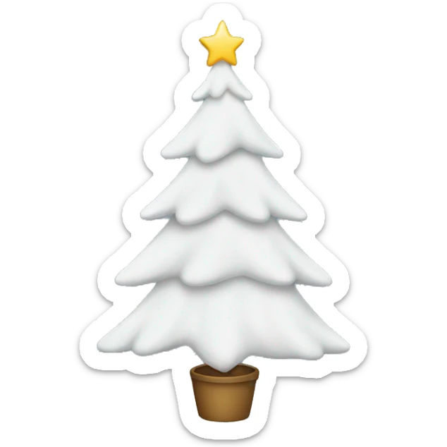 White Christmas tree sticker