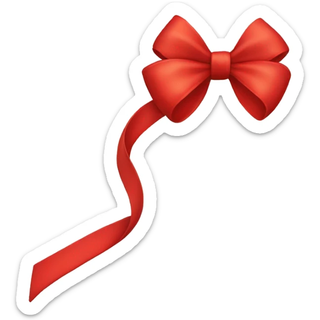 Red bow sticker