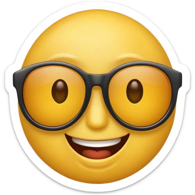 just a normall yellow emoji with the sunglasses but you can see the eyes sticker