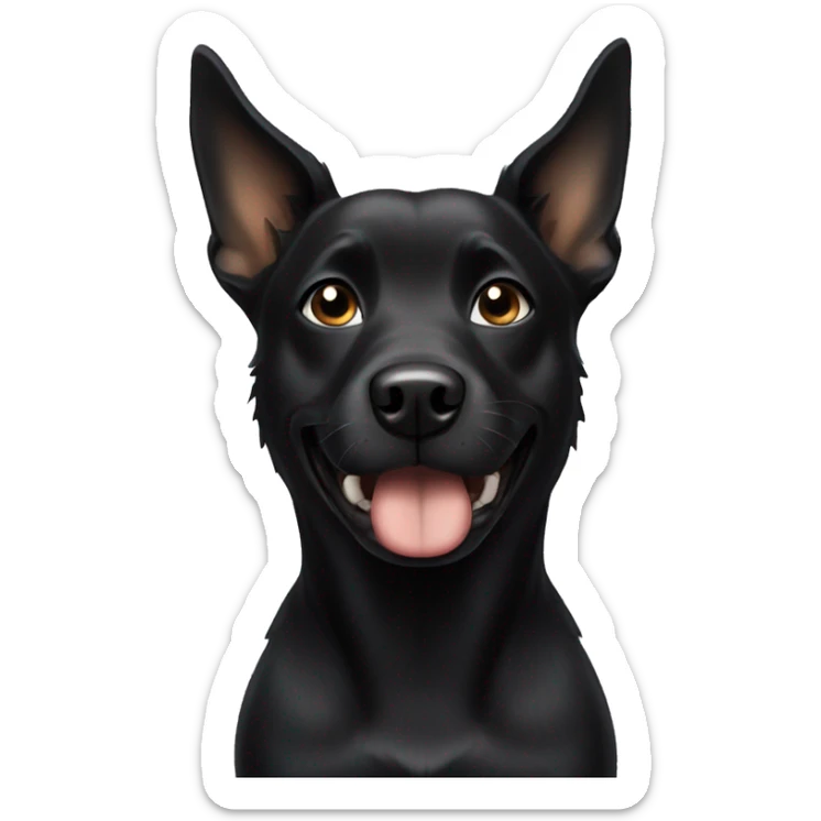 black dog sticker