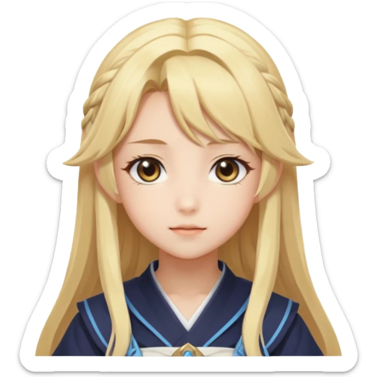 Cute Lumine from Genshin Impact in Photorealistic Hoyoverse Anime Style  sticker