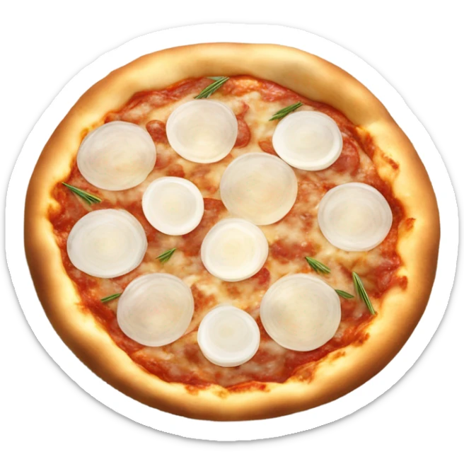 Cebolla blanca pizza sticker
