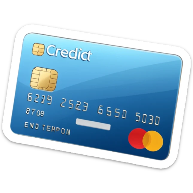 3D icon of a credit card–style corporate card, with a clear highlight in #FF3D00, minimal and high-end. sticker