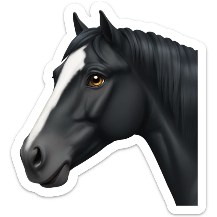 Black horse sticker
