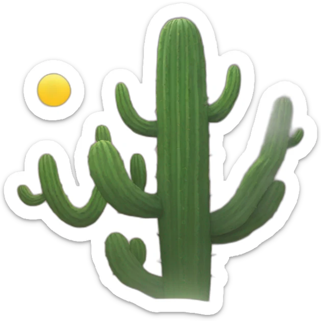 emoji including the letters CKO and in the background a cactus and a rising sun sticker