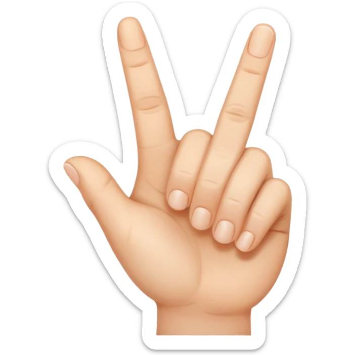 yvl hand sign with the thumb, the index finger and middle finger was ride up sticker
