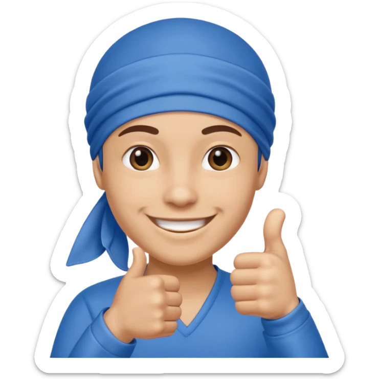 Persona de color con el pulgar arriba y que tengo un taper boricua y más maliante sticker