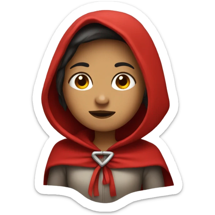 The girl in the red cape and hood. sticker