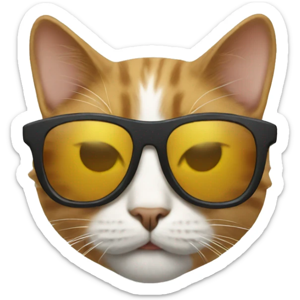 Cat with sunglasses sticker