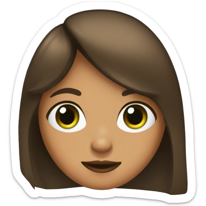 Chica con pelo castaño oscuro  ojos verdes ,anteojos lila,dando like en Instagram  sticker