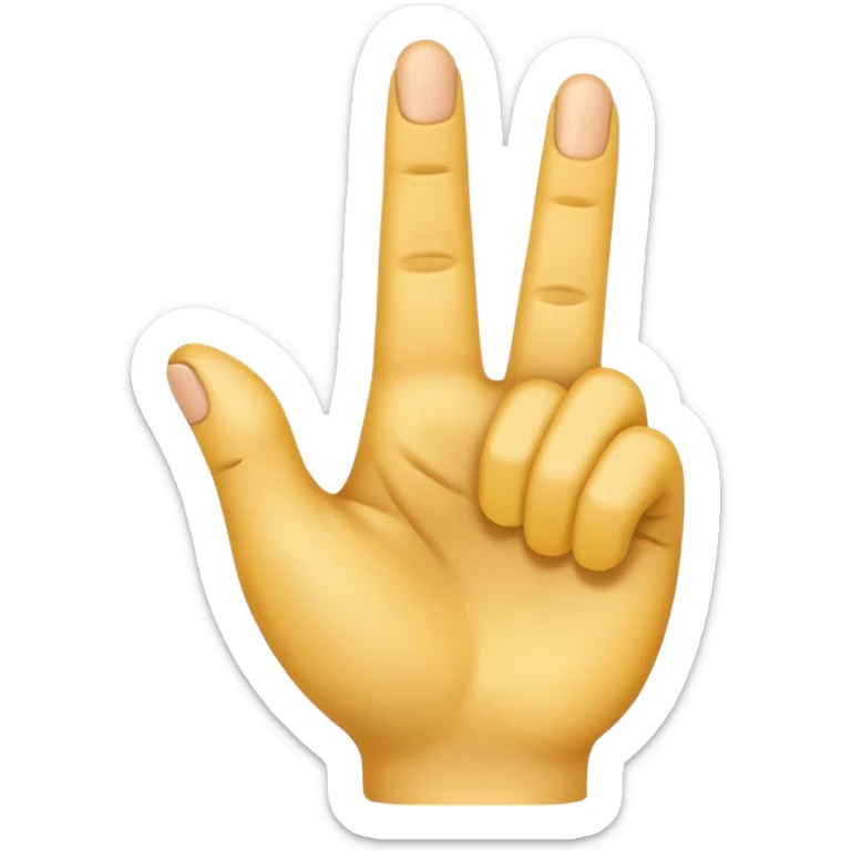 I want a emoji with just middle finger bend towards and every other fingers amd thumb straight  sticker