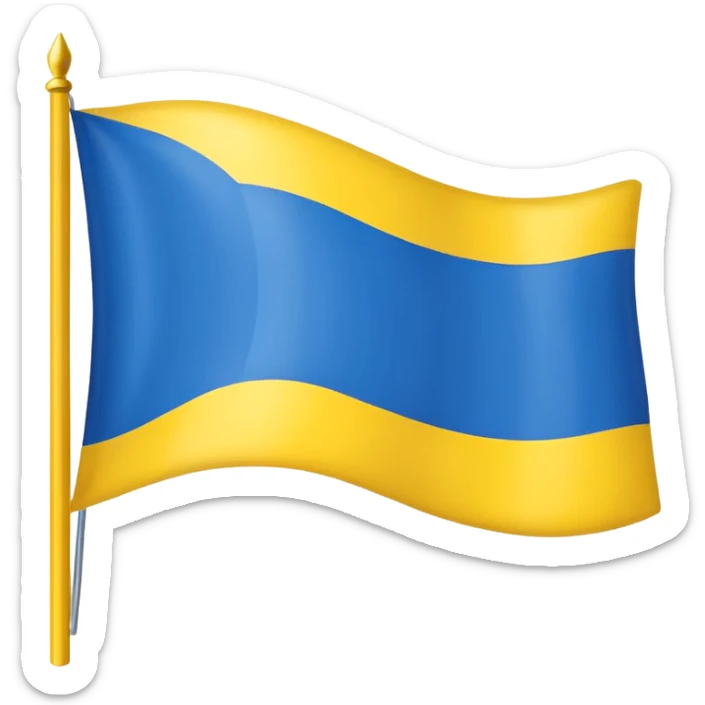Uma bandeira de país tipo da Ucrânia mais em vez da cor azul vc coloca a cor preta onde fica o azul sticker