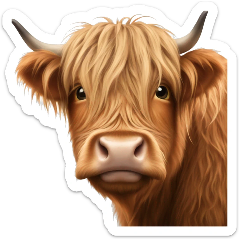 Highland cow sticker
