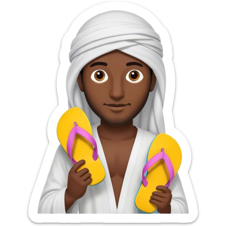 Un homme arabe qui veut frapper avec une claquettes à la main  sticker