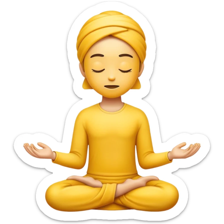 Emoji meditating  sticker