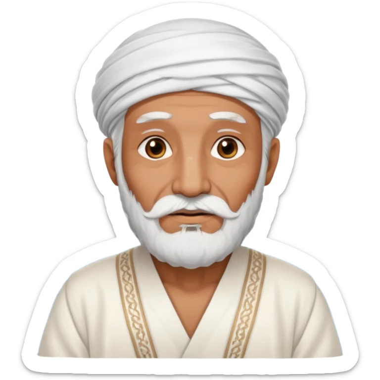 old emirates guys wearin gUAE cloths with white beared .. he works in the sea sticker