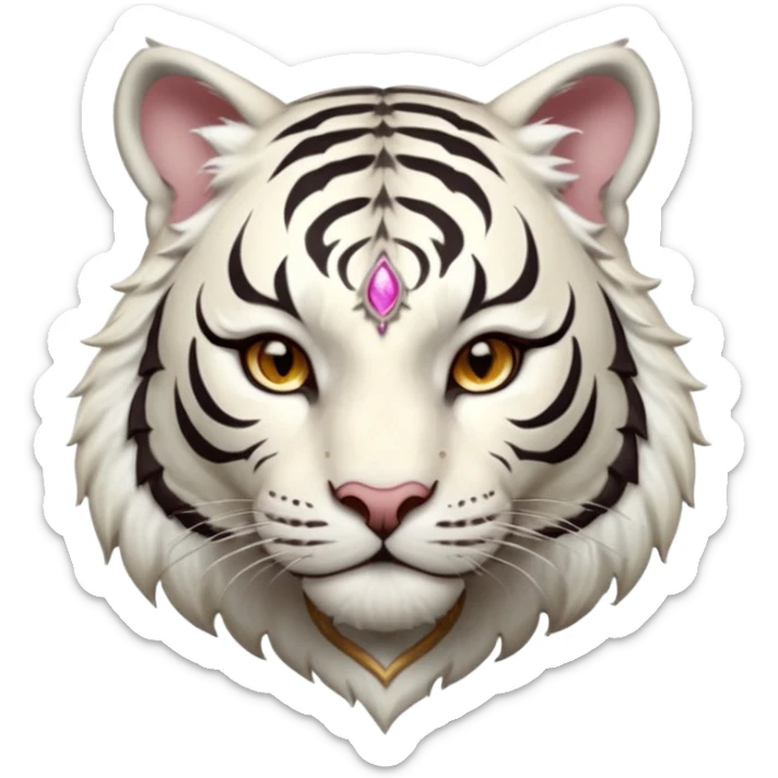 ESO Female white tiger khajiit leader of the umbral rose  sticker