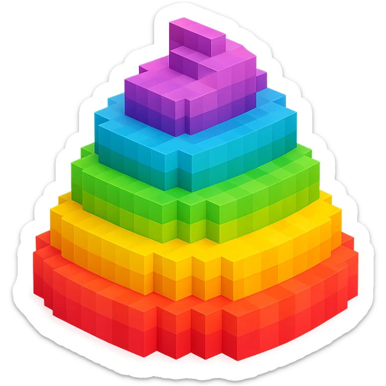 Poo rainbow  sticker