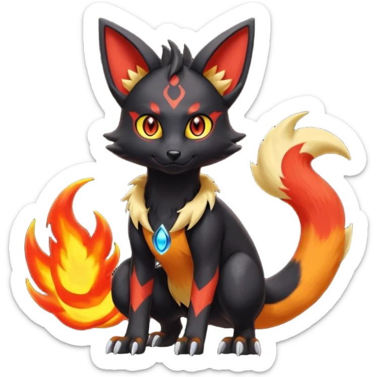 
Umbreon-Torracat-
Salandit-Fennekin-Fakémon-Digimon-fusion (full body) sticker